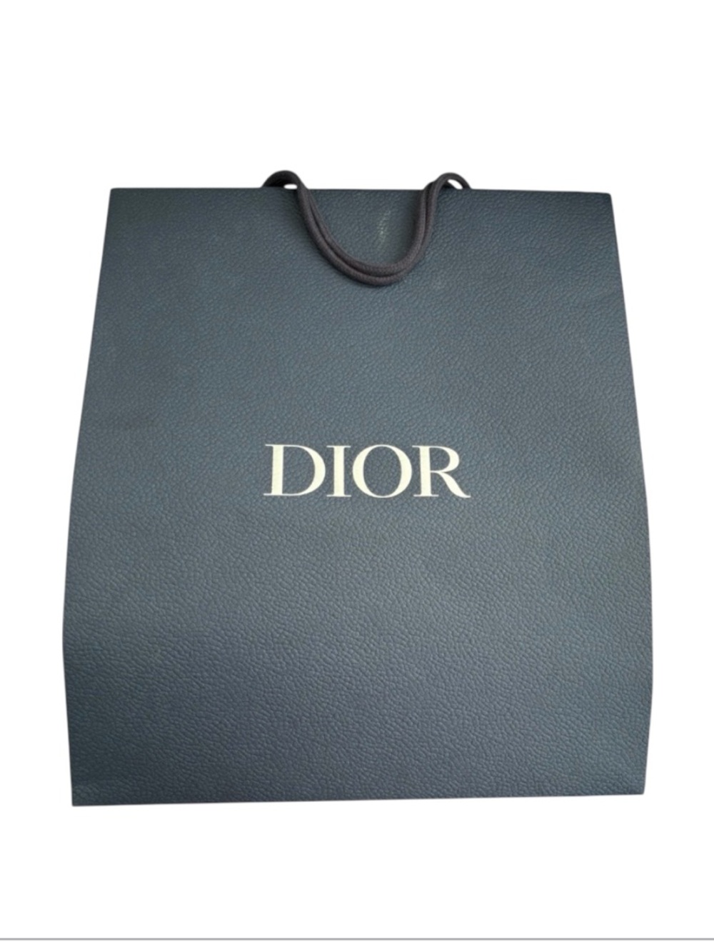 Dior Dark Blue Textured Shopping Bag with Rope Handles